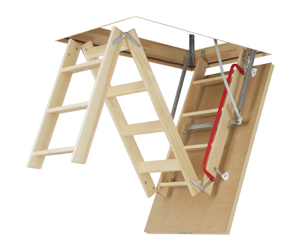 Fakro wooden folding section attic ladders insulated